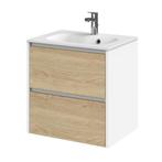 Tiger Reverse Meubelset 60 cm met 2 lades Naturel eik - Mat, Doe-het-zelf en Bouw, Ophalen of Verzenden, Nieuw, Bad