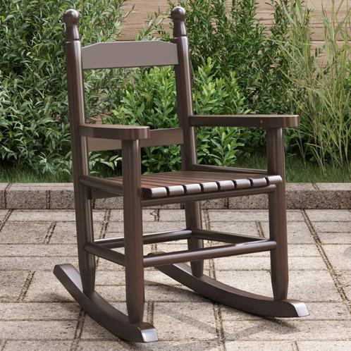 vidaXL Schommelstoel voor kinderen massief populierenhout, Huis en Inrichting, Stoelen, Nieuw, Verzenden