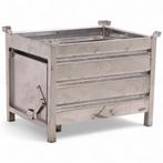 Gebruikte Stapelbak staal vaste constructie met klep, Ophalen of Verzenden