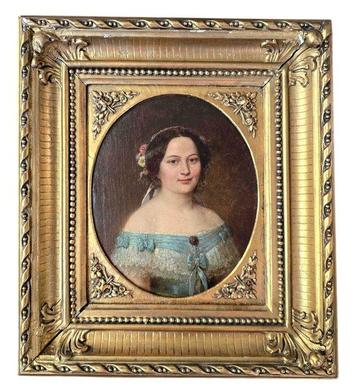 École espagnole (XIX) - Retrato de joven dama