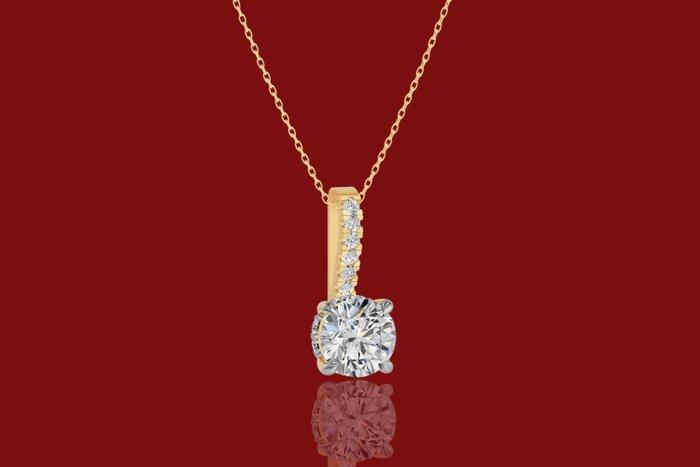Halsketting - 14 karaat Geel goud - 2.26ct. tw. Diamant, Handtassen en Accessoires, Kettingen