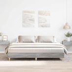 vidaXL Bedframe zonder matras 160x200 cm spaanplaat grijs, Verzenden, Nieuw