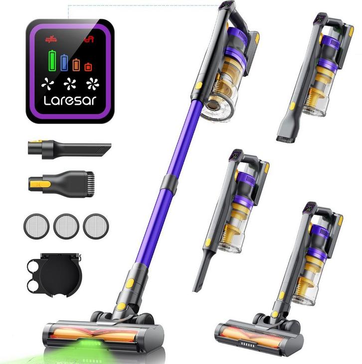 Laresar X11 Krachtige steelstofzuiger draadloos - Zonder zak, Huis en Inrichting, Woonaccessoires | Overige, Verzenden