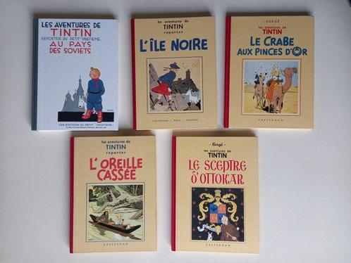 Tintin - Ensemble de 5 Fac-similés - albums N/B - 5 Album -, Livres, BD