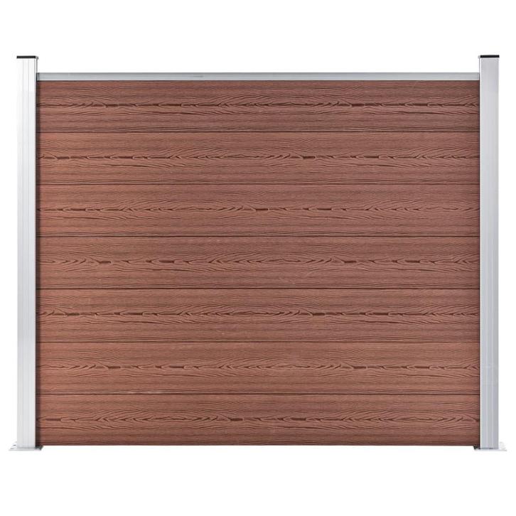 Bruine Schutting 180x146cm HKC | OP = OP Retour Deal!, Tuin en Terras, Tuinschermen, Nieuw, Composiet, 100 tot 150 cm, 150 tot 200 cm
