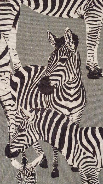 Bohemian stof met rennende zebras -300x280cm- Zambia, Antiek en Kunst, Kunst | Designobjecten