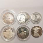 Hongarije, Oostenrijk. 6 x 50 Schilling , Proof,, Timbres & Monnaies