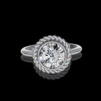 Bague - 14 carats Or blanc - 2.07ct. tw. Diamant (Cultivé en