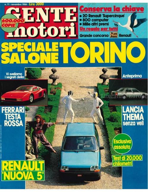 1984 GENTE MOTORI MAGAZINE 11 ITALIAANS, Livres, Autos | Brochures & Magazines, Enlèvement ou Envoi