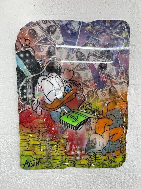 Alvin Silvrants (1979) - Dagobert Scrooge Mc Duck - Rich, Antiek en Kunst, Kunst | Schilderijen | Modern