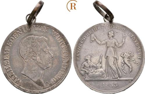 Kronentaler, daalder Handelsfreiheit 1833 Wuerttemberg: W..., Postzegels en Munten, Munten | Europa | Niet-Euromunten, België