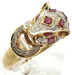 Ring - 18 karaat Geel goud - 0.16ct. tw. Diamant, Nieuw