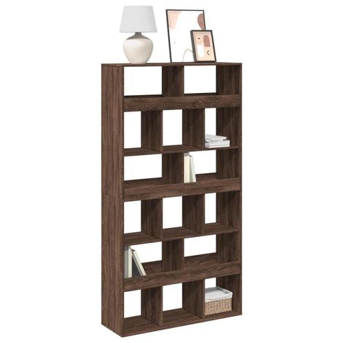 vidaXL Boekenkast 100x33x187,5 cm bewerkt hout bruin, Maison & Meubles, Armoires | Bibliothèques, Envoi
