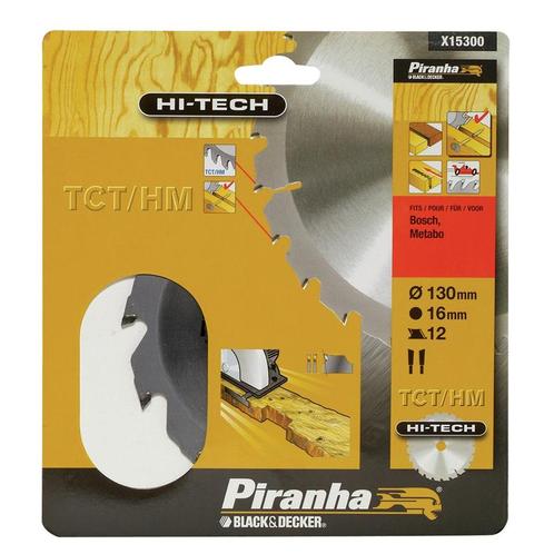 Piranha – Cirkelzaagblad – TCT/HM | 130x16mm (12) – X1, Bricolage & Construction, Outillage | Scies mécaniques, Envoi
