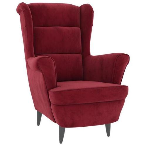 Wijnrode Fluwelen Fauteuil - Tweede Kansje - Stijlvol & B..., Huis en Inrichting, Fauteuils, 50 tot 75 cm, 75 tot 100 cm, Nieuw