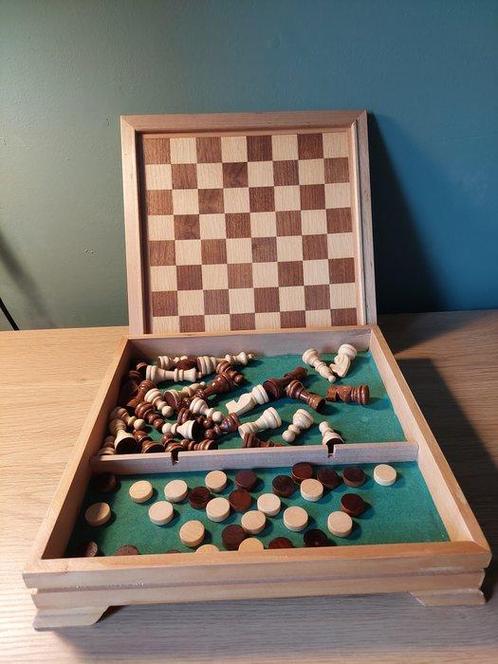 Jeu déchecs - Vintage schaakspel - Bois, Antiek en Kunst, Curiosa en Brocante