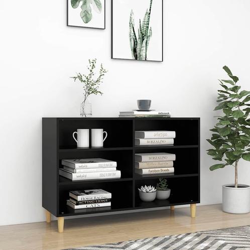 vidaXL Dressoir 103,5x35x70 cm bewerkt hout zwart, Huis en Inrichting, Kasten | Overige, Nieuw, Verzenden