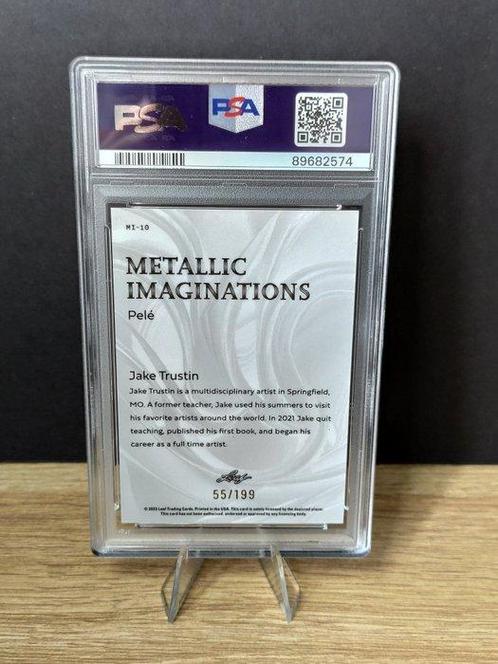 2023 Leaf Metallic Imaginations - Pelé 55/199 - PSA - 1, Verzamelen, Stickers