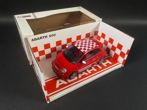 Mondo Motor - 1:18 - Abarth 500 - Rouge, Hobby & Loisirs créatifs, Voitures miniatures | 1:5 à 1:12