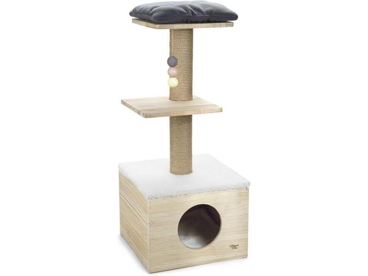 Designed by Lotte Kamina - Krabpaal - 3 ligplekken - Beige, Dieren en Toebehoren, Katten-accessoires, Nieuw, Verzenden