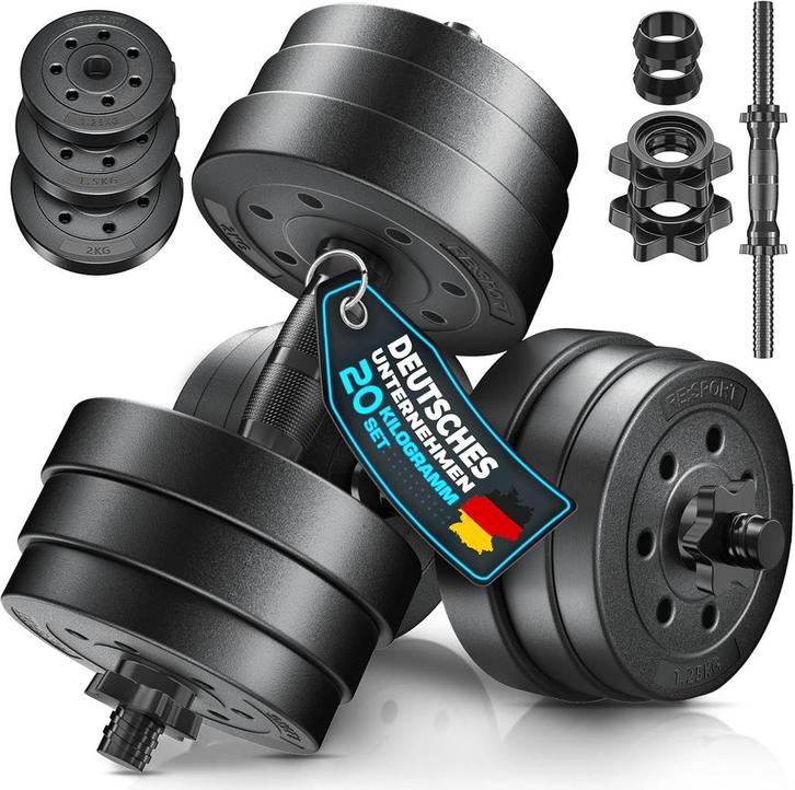 Dumbells set - Gewichten set - Halterset - Verstelbaar - 20, Sport en Fitness, Fitnessmaterialen, Nieuw, Verzenden