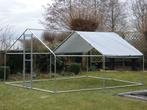Kippenren / voliére 4 x 3 x 2 m puntdak  incl draad en zeil