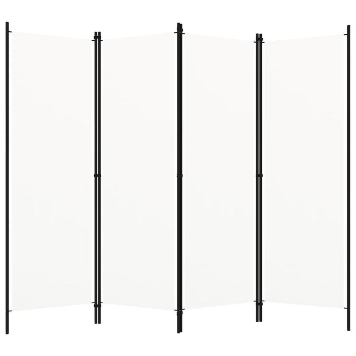 vidaXL Kamerscherm met 4 panelen 200x180 cm wit, Huis en Inrichting, Woonaccessoires | Overige, Nieuw, Verzenden
