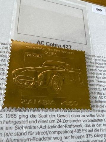 Zambie. Gold medal AC Cobra 427 ., 1/50 Oz (.917) (Sans Prix