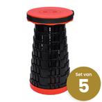 Set Van 5 Stuks ! Alora Opvouwbare Kruk Extra Strong - Rood, Huis en Inrichting, Stoelen, Nieuw