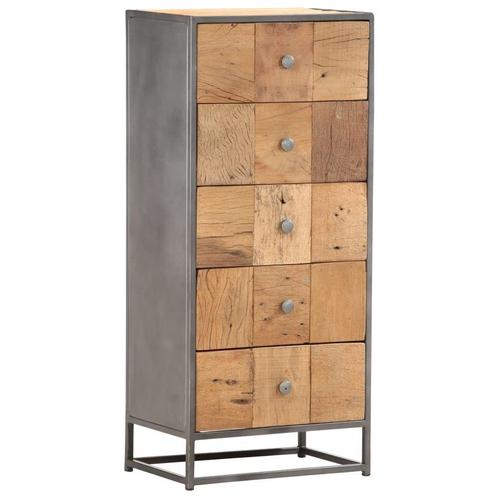Kast Massief Hout 5 Lades | Retour Deal | Steeds Goedkoper, Huis en Inrichting, Kasten | Ladekasten, Nieuw, Verzenden