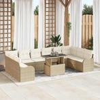 vidaXL Tuinbank Set 11 pcs Beige 100 x 55 x 73 cm Poly, Verzenden, Nieuw