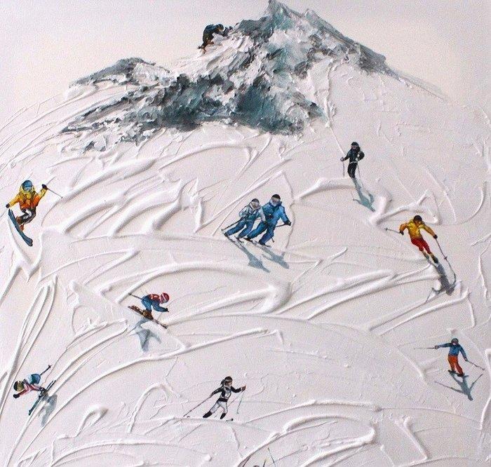 Aneta Karpezo - Mountains for everyone, Antiek en Kunst, Kunst | Schilderijen | Modern