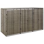 vidaXL Containerberging driedubbel 207x80x117 cm poly rattan, Doe-het-zelf en Bouw, Verzenden