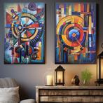 Ksavera - Abstract painting A1246 - diptych, Antiek en Kunst