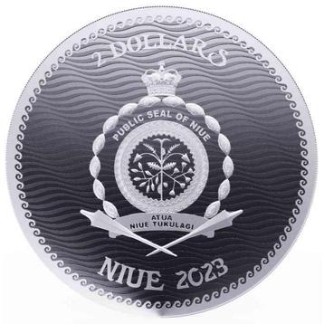 Tchad. 20 x 2023 1oz $2 NZD Niue Blackbeard - Jolly Roger
