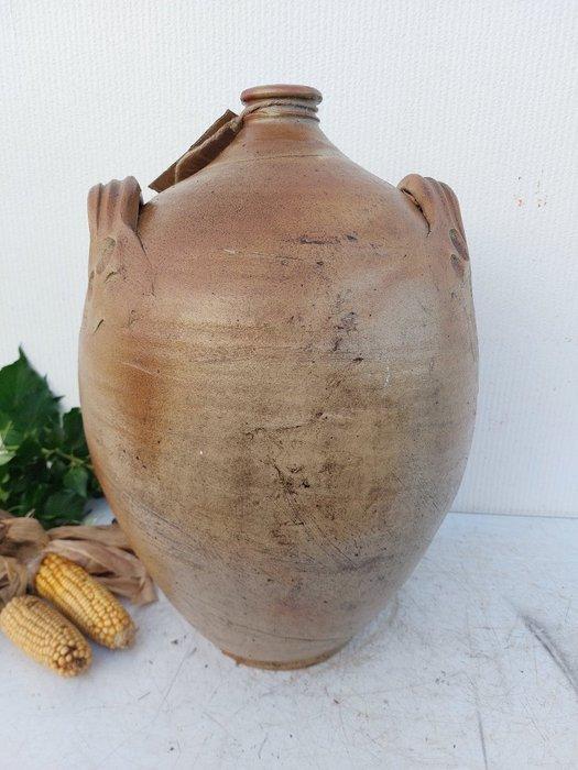 Kruik - Steen - Grote Franse wijnkruik, Antiquités & Art, Curiosités & Brocante