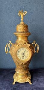 Pendule - Brons, Glas - 1900-1910 - Vaasklok, Antiek en Kunst, Antiek | Klokken