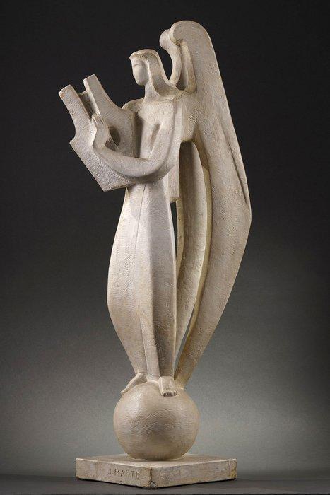 Sculpture, Ange à la lyre - Jan et Joël MARTEL - 90 cm -, Antiek en Kunst, Antiek | Meubels | Stoelen en Sofa's