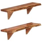Wandrek Acacia | 2 stuks | Retour Deal | Nu -40%!, Met plank(en), Verzenden, Nieuw, Minder dan 150 cm