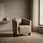 Leren fauteuil Press Special - Vintage Taupe (taupe/bruin), Huis en Inrichting, Nieuw, Ophalen of Verzenden, Eigentijds, Klassiek, Retro, Romantisch, Vintage