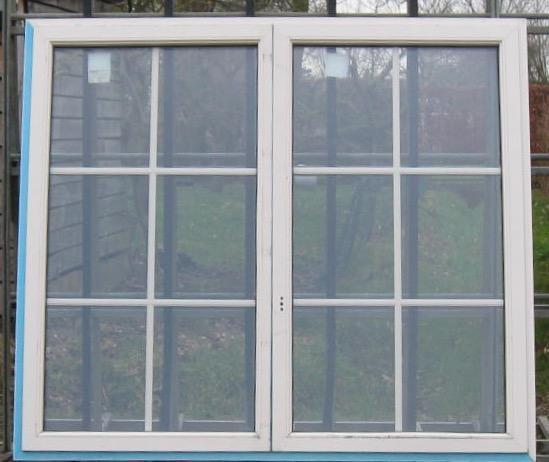 pvc raam , chassis , venster ,  kozijn 201 x 177 creme, Doe-het-zelf en Bouw, Raamkozijnen en Schuifdeuren, Inclusief glas, Nieuw