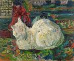 Blanche Roboa Pissarro (1878-1945) - Le chat blanc, Antiek en Kunst