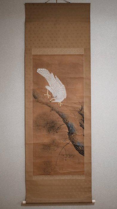 Old Pine et White Hawk - rouleau suspendu - Peint à la main, Antiek en Kunst, Antiek | Overige Antiek