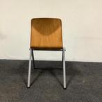 Tweedehands pagholz schoolstoel, stapelstoel, zithoogte 44, Huis en Inrichting, Gebruikt, Hout, Eén
