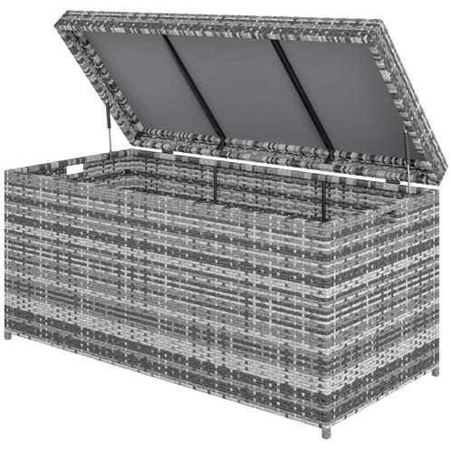TRUUSK Rattan Kussenbox 380L - Weerbestendig - Met Deksel -, Tuin en Terras, Bergingen en Tuinkasten, Verzenden