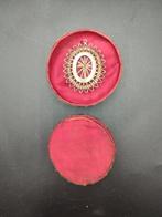 Reliekhouder - Glas, Textiel, Zilver - 1850-1900 - Ex Ligno
