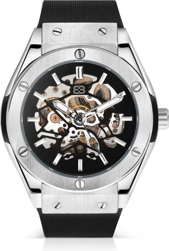 BUGOLINI - IMPERIUM STEEL Zilver - 49mm Mechanische Horloge, Handtassen en Accessoires, Smartwatches, Nieuw, Verzenden
