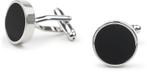 Manchetknoop Studs Rond Zilver Zwart maat  Heren, Verzenden, Nieuw