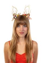 Haarband Rendier Lampjes Bloemen Diadeem Ree Eland Lichtjes, Ophalen of Verzenden, Nieuw