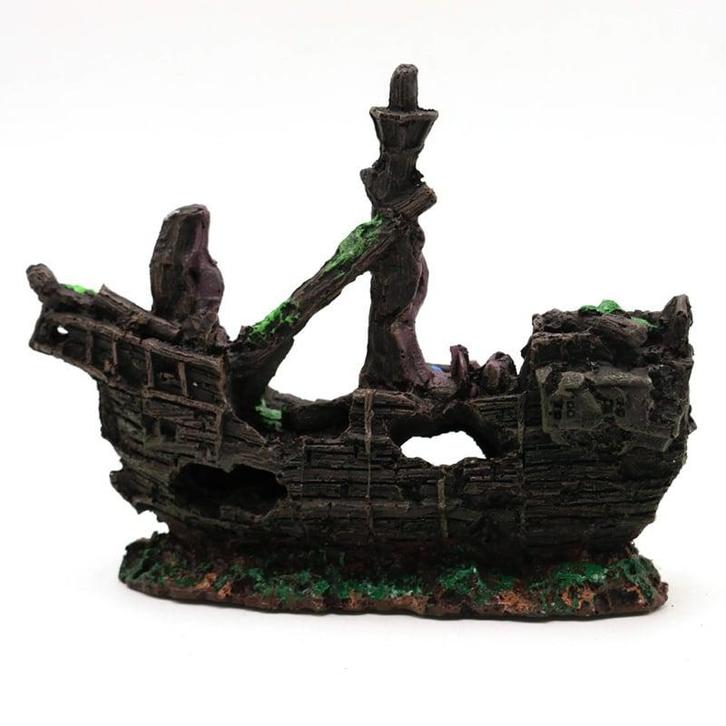 Scheepswrak 15cm / aquariumdecoratie As-237 (Hardscaping), Dieren en Toebehoren, Vissen | Aquaria en Toebehoren, Nieuw, Verzenden